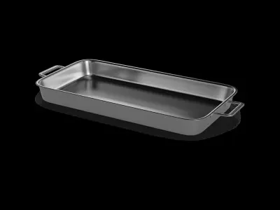 Pots and frying pans Stainless Steel Roasting Pan Low-poly 3D model