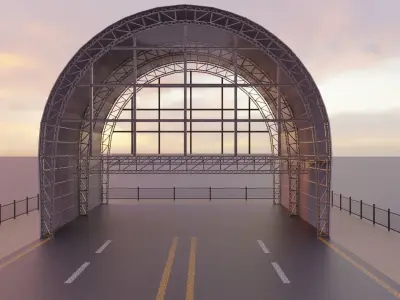 Hangar  Low-poly 3D model