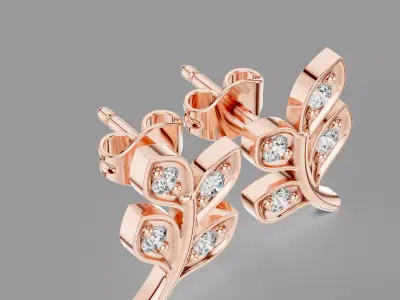 Diamond Earrings  3D print model