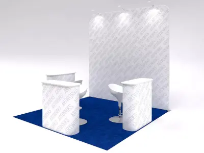 Exhibition booth 10x10ft 3DM003  3D model