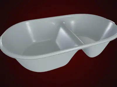 Styrofoam Disposable - Food Container 3D model