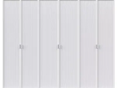 Wardrobe with corrugated doors 3D model
