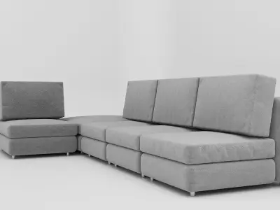 Modern Sofa fabric  Free 3D model