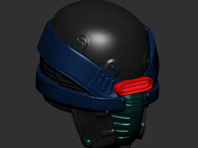 helmet high poly sculpt 3d printable ver 7 3D model 3D model 71