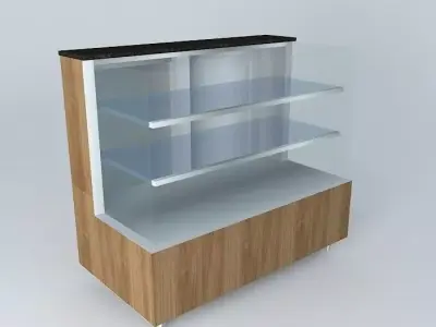 Kit805D Desk cooled by Exhibitor Forced Air Straight 2 doors ... Free 3D model