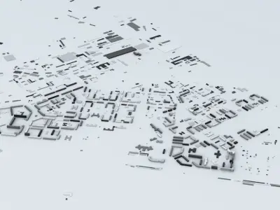 Arkhangelsk Streets and Buildings 3D model