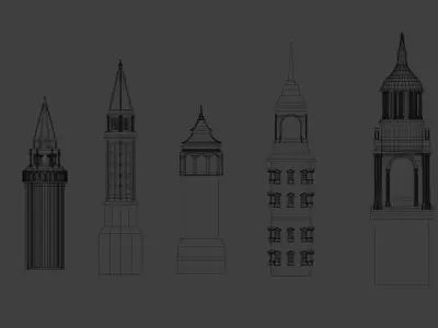 Western classical architecture 3D model
