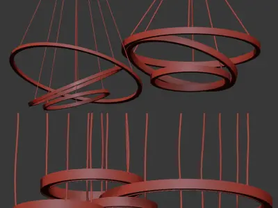 Modern Ceiling Chandelier 3D model