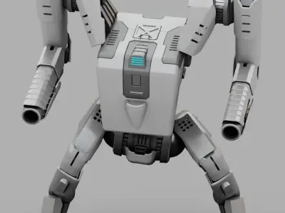 Combat Droid rigged 3D model