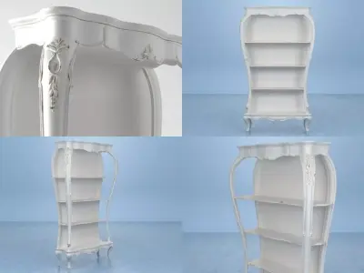8598 four different bookshelves 3D model