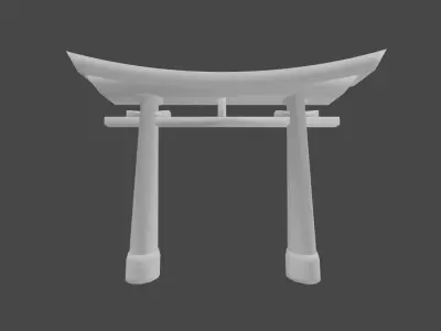 Torii Gate Low-poly 3D model