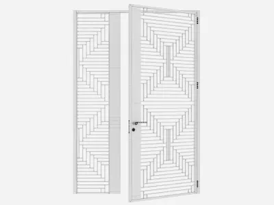 Aluminium door 311 3D model