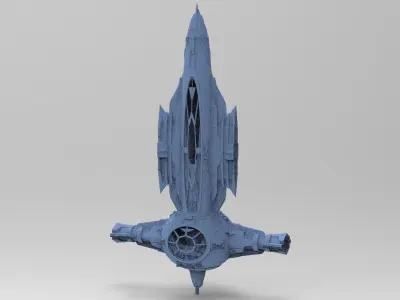 Sci-Fi Ocean Tech ship 5 3D model