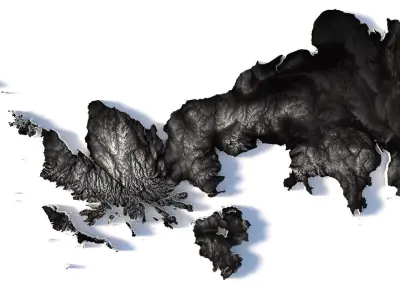 United Kingdom Terrain country  3D model