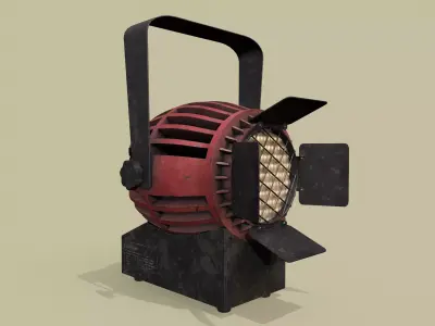 Old hand lantern Low-poly 3D model