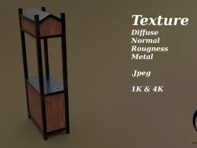 Trade stand 08 R Low-poly 3D model