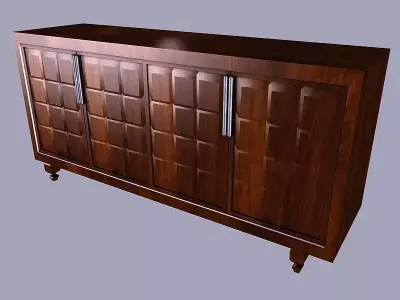 CONSOLE sideboard with doors and drawers 3D model