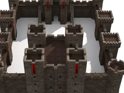 Medieval Castle 3D model 22