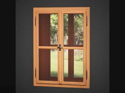 Wood Window 2 3D model