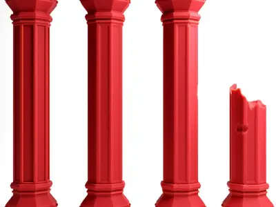 Octagonal Gothic Columns 3D print model