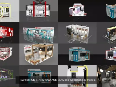 EXHIBITION STAND PACKAGE  3D Model Collection