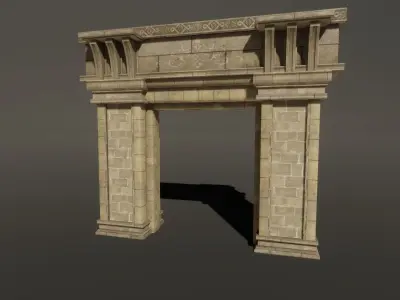 Fantasy Stone Portal - Game Props Low-poly 3D model