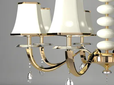 Golden Chandelier 3D model