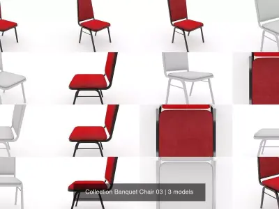 Collection Banquet Chair 03 3D Model Pack