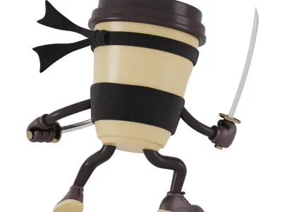 Cappuccino Assassino Low-poly 3D model