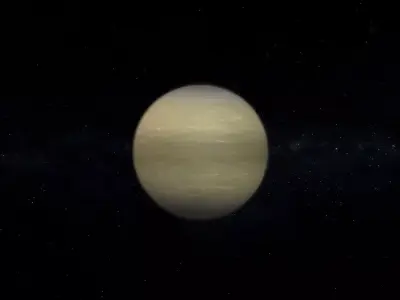 Gas Giant Alien Planet 04 Low-poly 3D model