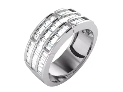 Diamond Ring For Women 3d Print Model 3D print model 46