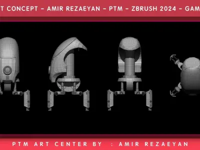 Crab Robot Concept PTM - Amir Rezaeyan 3D model