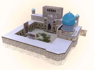 Tilla Kari Madrasa 3D model