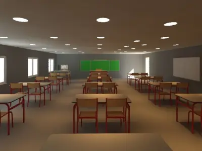 Real Classroom environment 3D model
