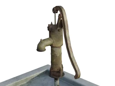 Old Hand Water Pump 3D model