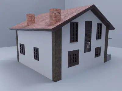 Two story residence 3D model