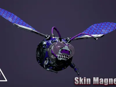 Sci-Fi Droid BoomFly Low-poly 3D model