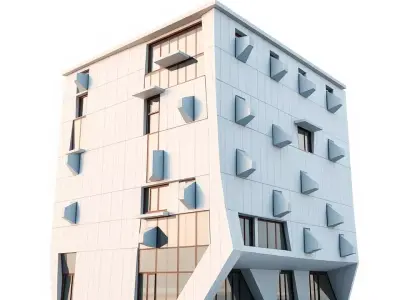 Modern Architectural Structure model pack Low-poly 3D model