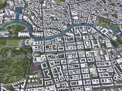 Berlin Low-poly 3D model