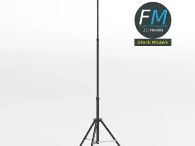 Extendable tripod stand 3 3D model