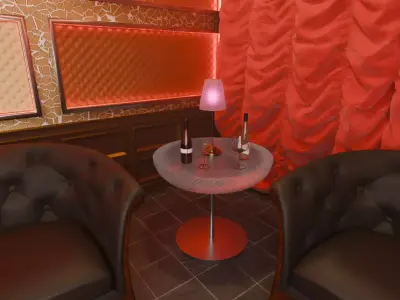 VIP room at a nightclub 3D model