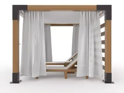 Poolside Cabana 16 3D model