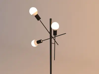 dark floor lamp 3D model
