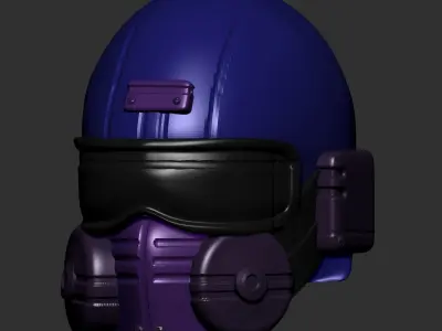 helmet high poly sculpt 3d printable ver 7 3D model 3D model 68