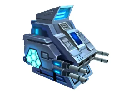 Rotating turret - frozen type 01 3D model