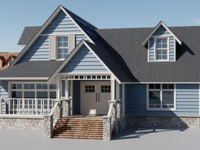 20 House pack Exterior only Low-poly 3D model