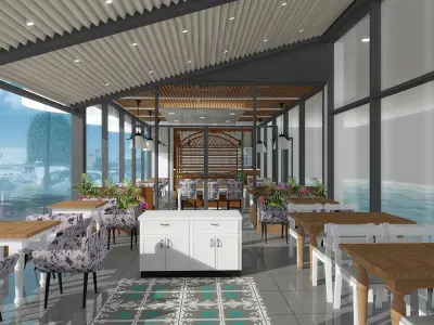 restaurant cafe 3D model