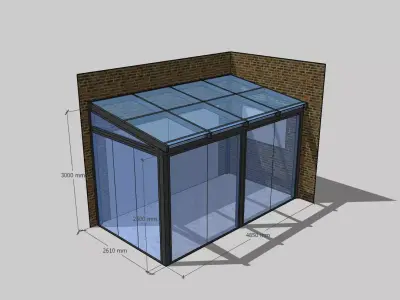 Winter garden 3D model 3