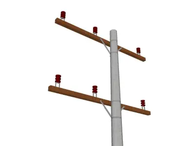 Concrete Lamp Post - Light Pole - Light Post - Street Light 28 3D model