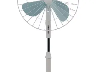 PEDESTAL FAN Low-poly 3D model